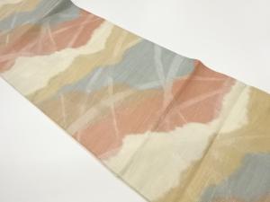 紗 道長取に芝模様織出し袋帯